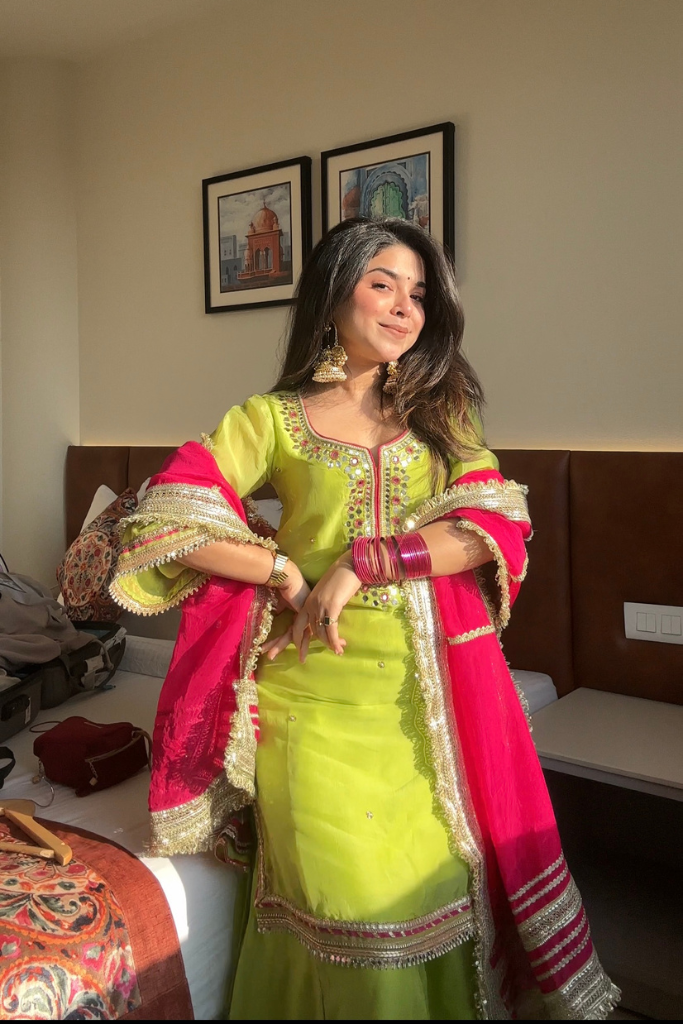 Khwahish Neon Sharara Suit Set