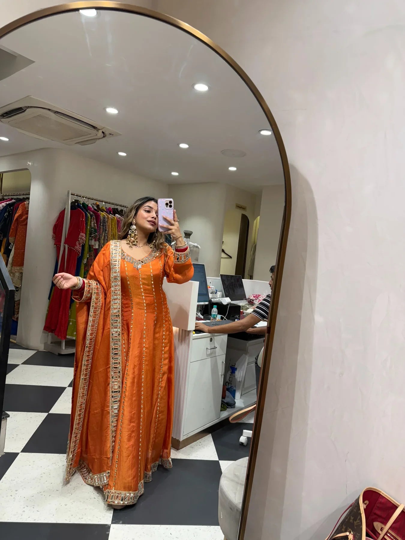 Nuha Three Piece Anarkali Set