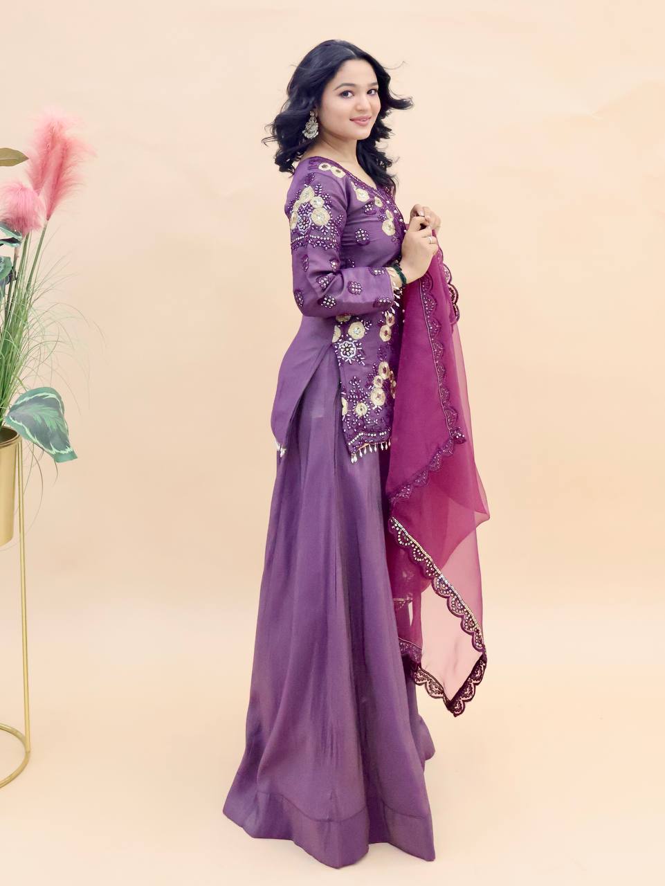Zarisha Luxe Crepe Silk Ensemble Suit Set