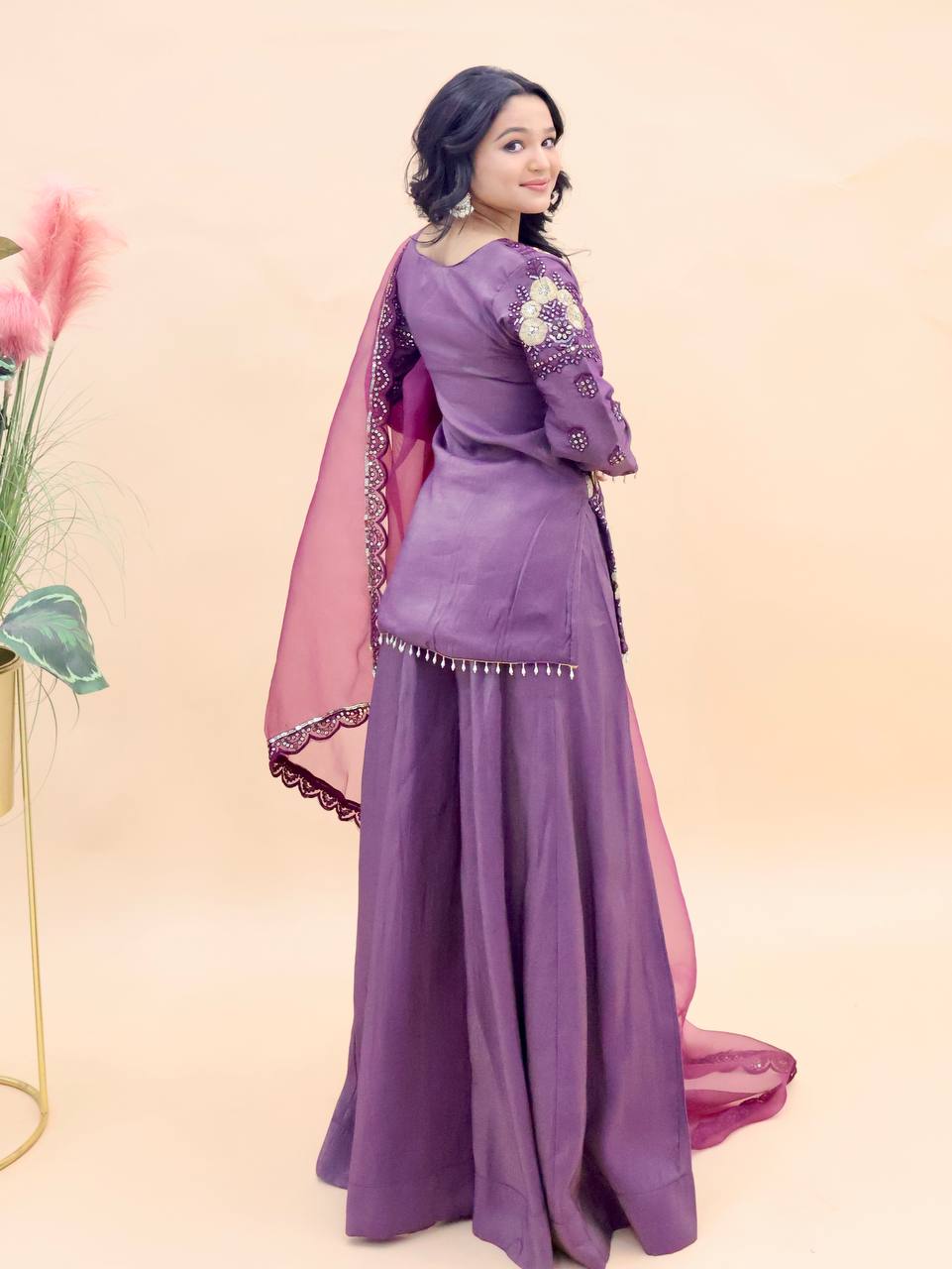 Zarisha Luxe Crepe Silk Ensemble Suit Set