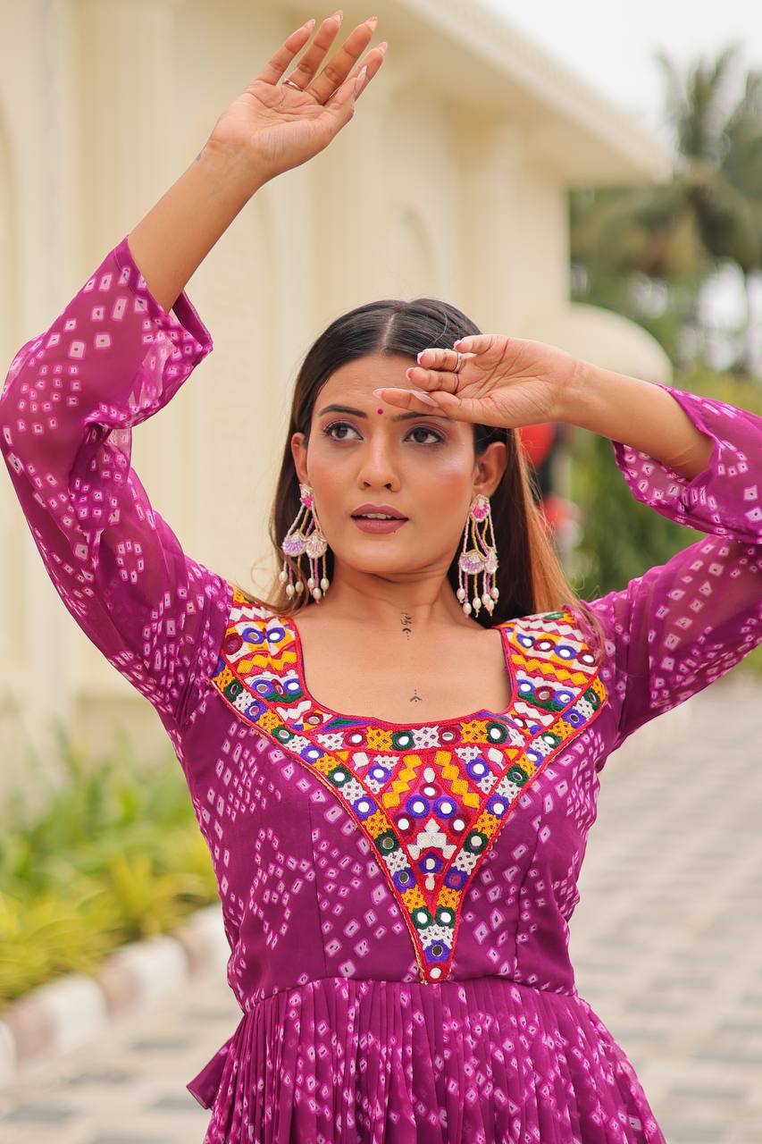 Rasika Bandhani Mirror Gown