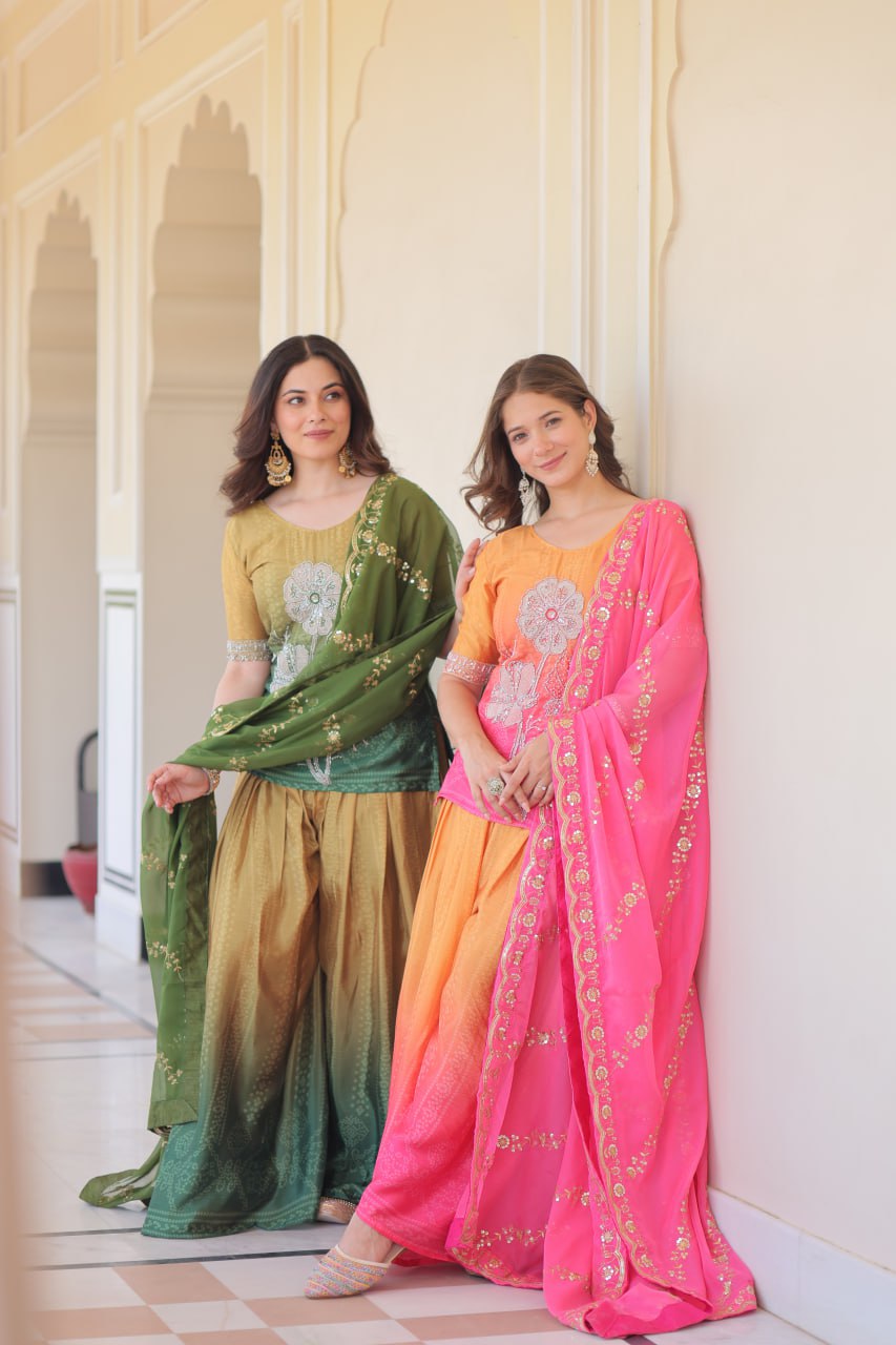 Leheriya Luxe Ombre Patiala Suit Set