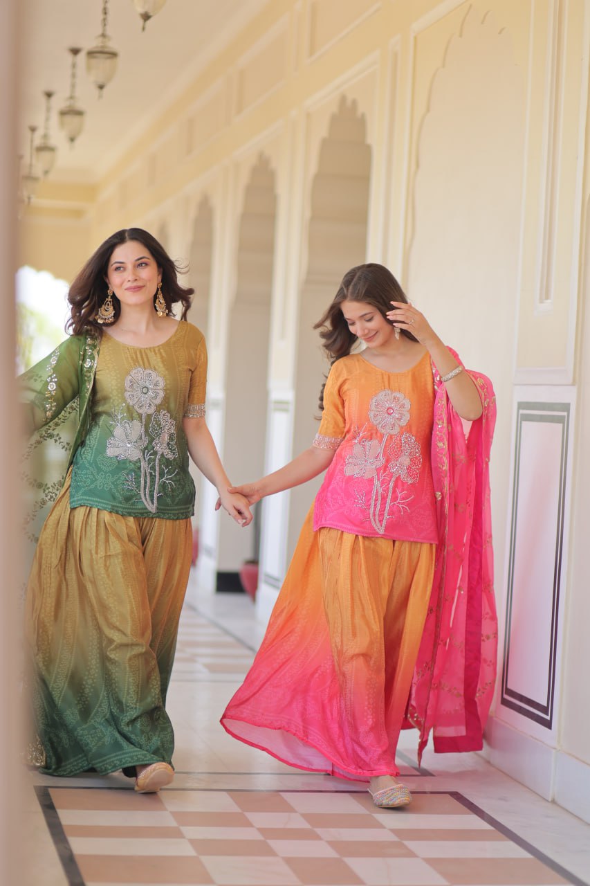 Leheriya Luxe Ombre Patiala Suit Set