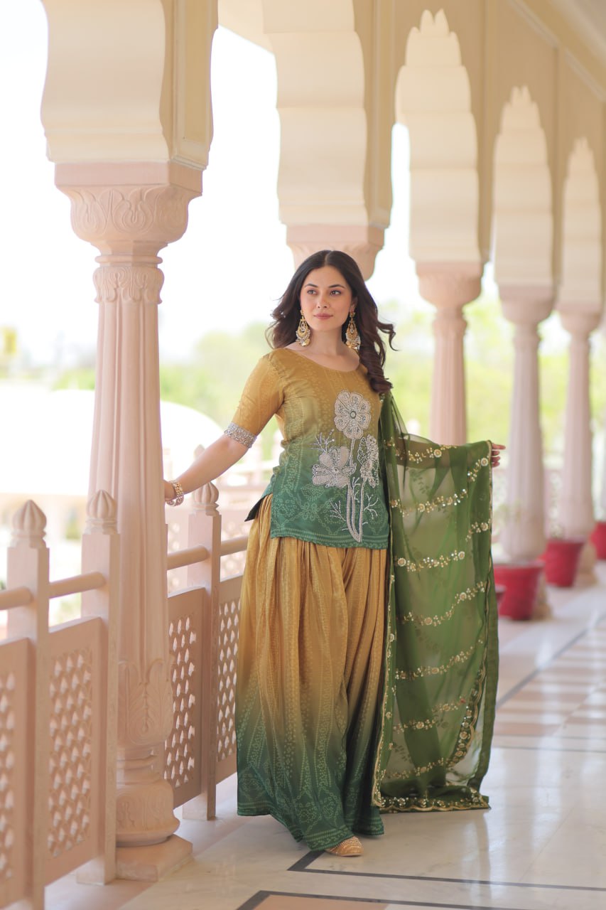 Leheriya Luxe Ombre Patiala Suit Set