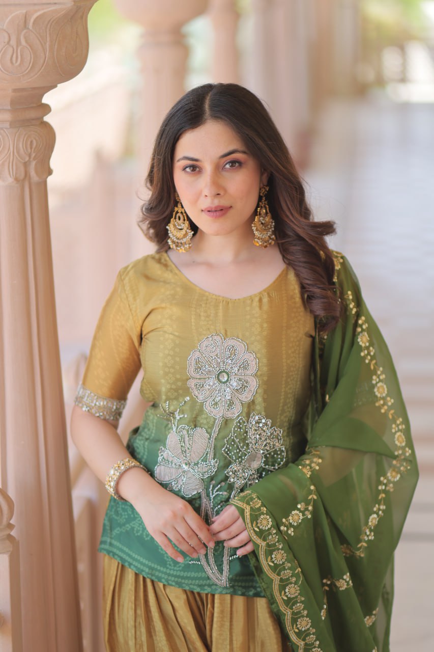 Leheriya Luxe Ombre Patiala Suit Set
