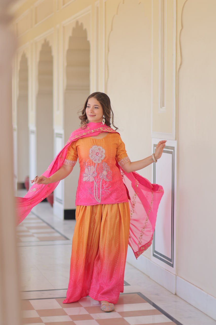 Leheriya Luxe Ombre Patiala Suit Set