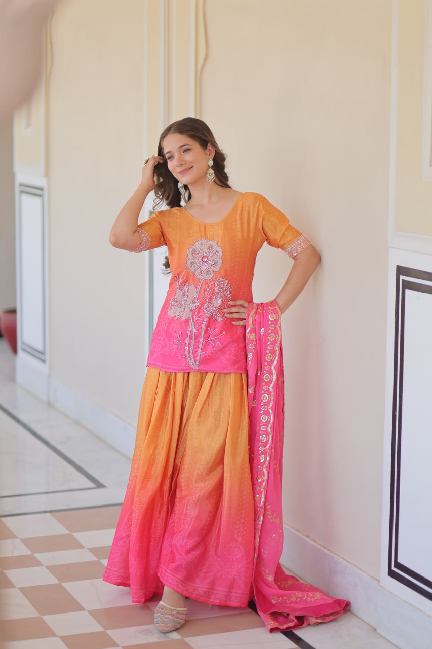 Leheriya Luxe Ombre Patiala Suit Set