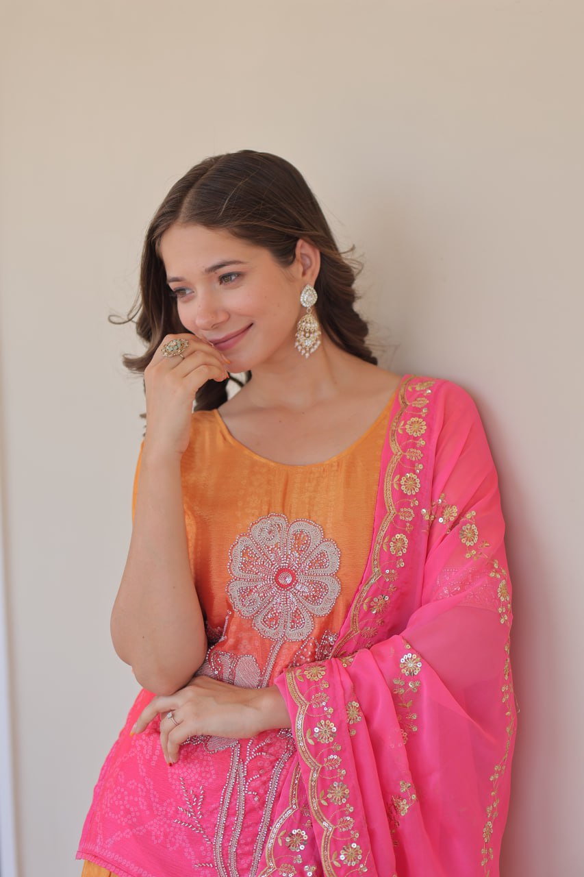 Leheriya Luxe Ombre Patiala Suit Set