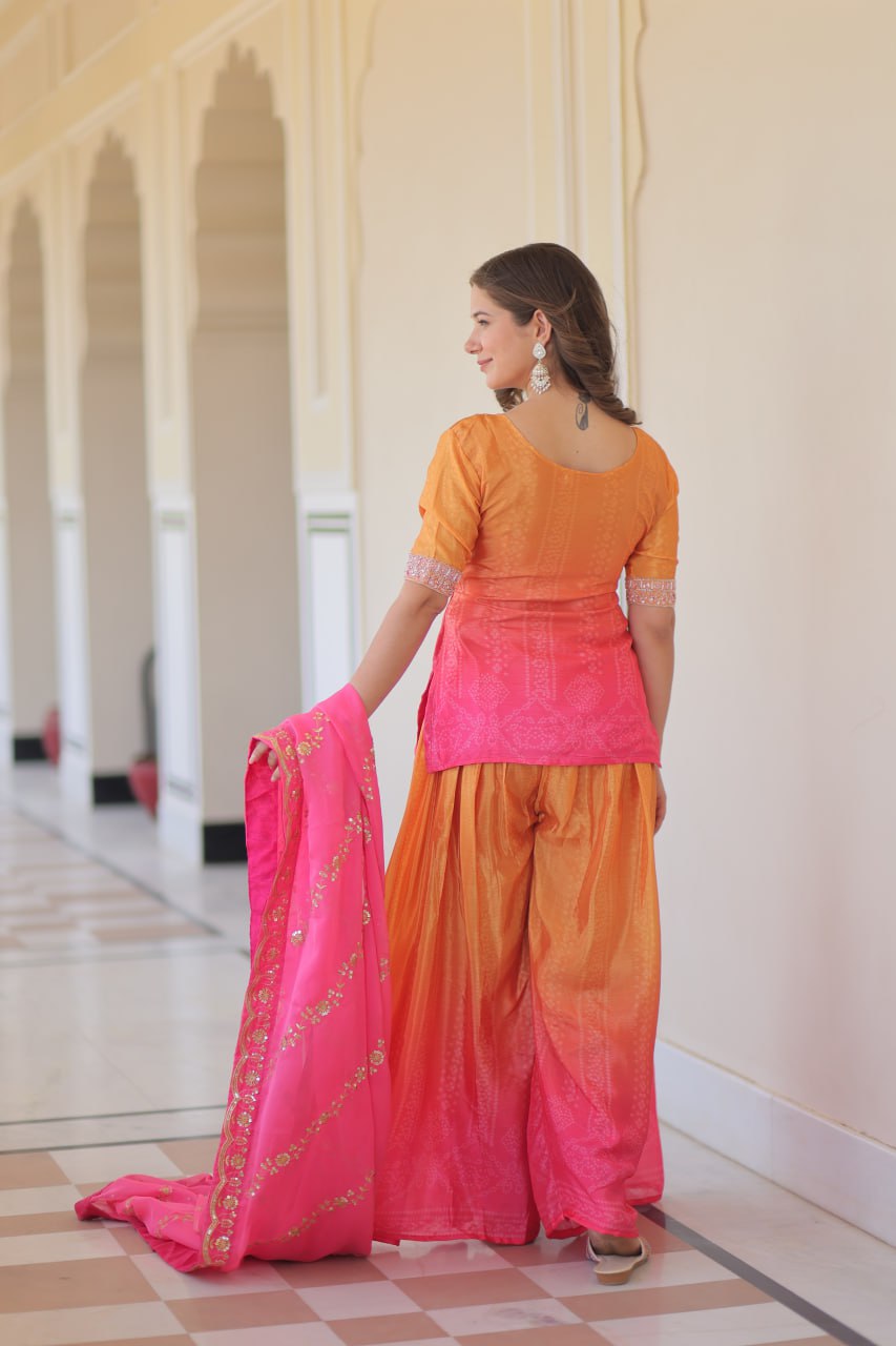 Leheriya Luxe Ombre Patiala Suit Set