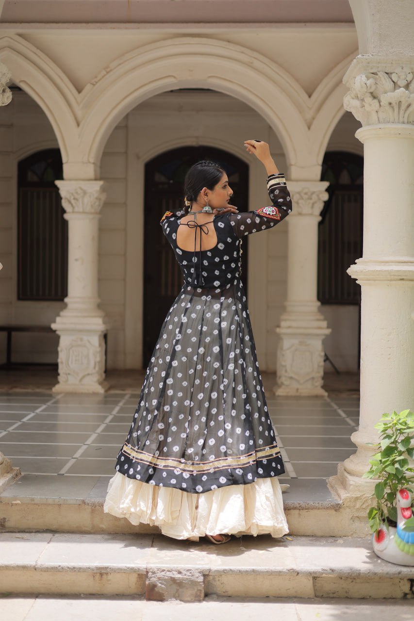 Raas Rang Collection Mirror Embroidered Front Cut Jacket Choli