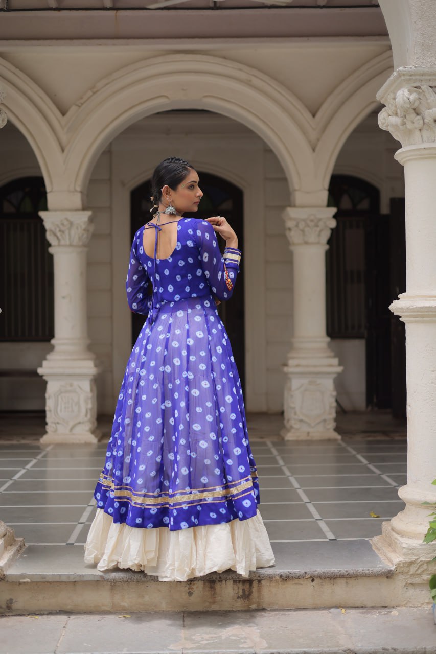 Raas Rang Collection Mirror Embroidered Front Cut Jacket Choli