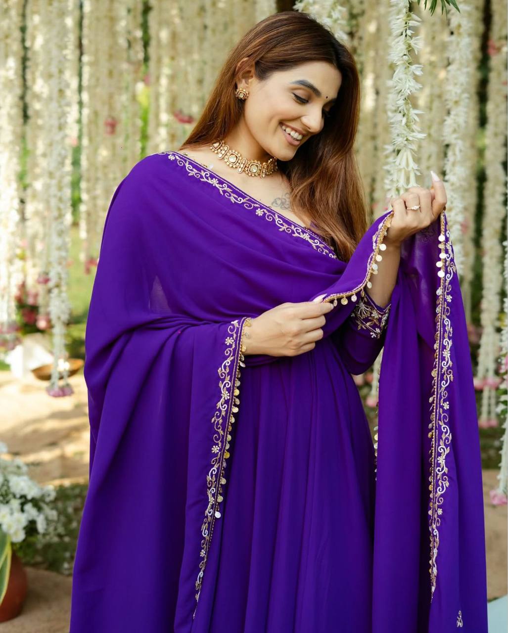 Kohinoor Dreams The Regal Drape Embroidered Gown
