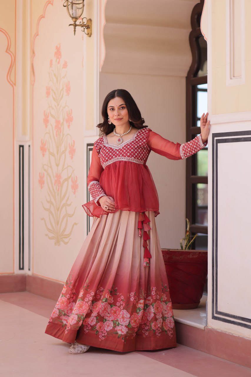 The Blooming Bond Coordinated Ombre Lehengas Set