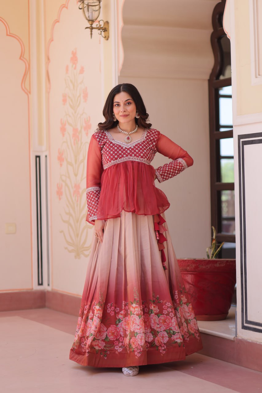 The Blooming Bond Coordinated Ombre Lehengas Set