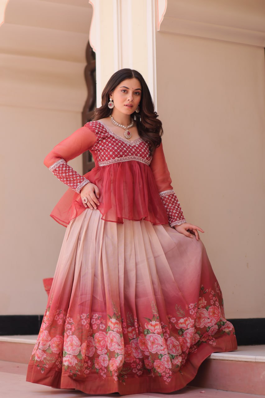 The Blooming Bond Coordinated Ombre Lehengas Set