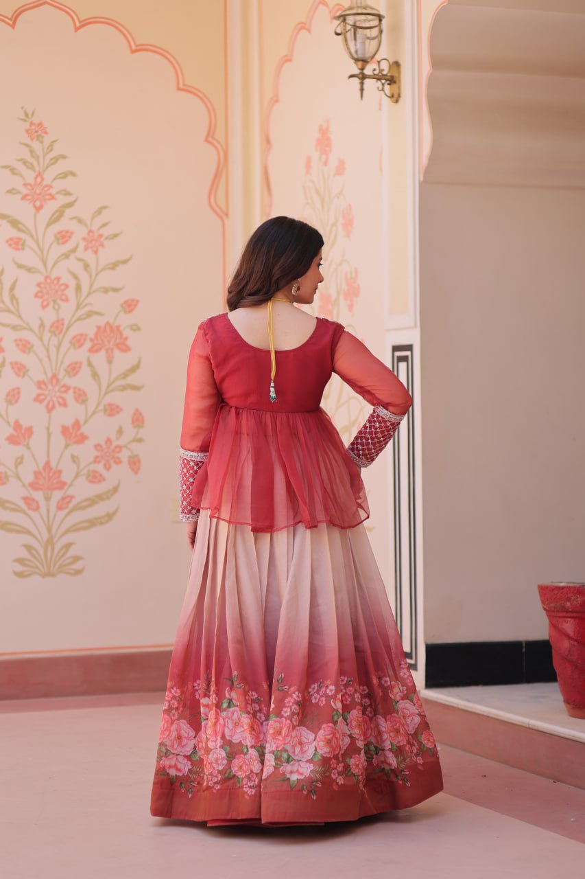 The Blooming Bond Coordinated Ombre Lehengas Set