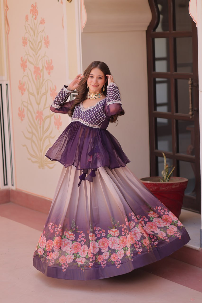 The Blooming Bond Coordinated Ombre Lehengas Set