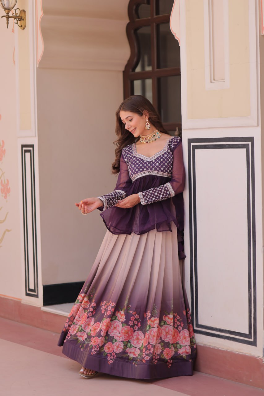 The Blooming Bond Coordinated Ombre Lehengas Set