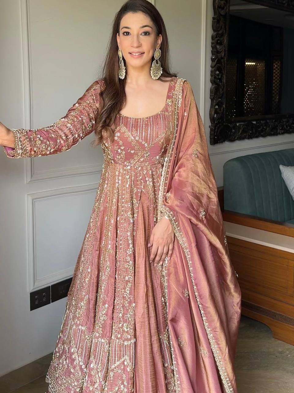 Sultana Dusky Pink Sharara Set