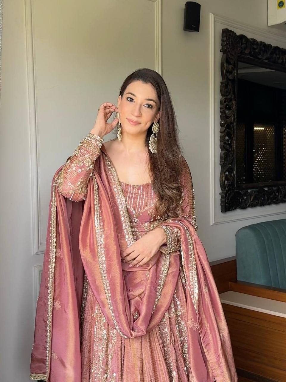 Sultana Dusky Pink Sharara Set