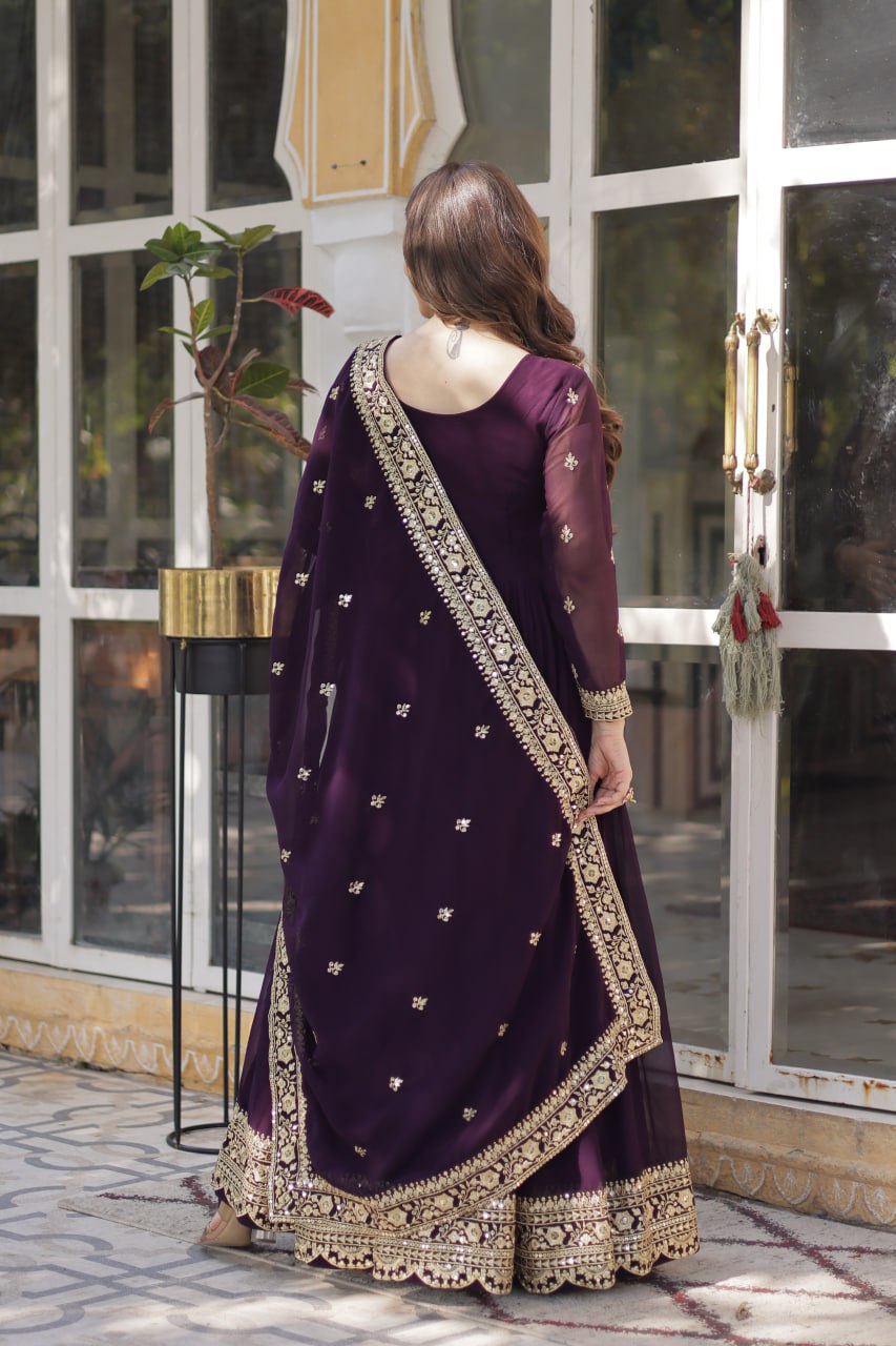 Swara Beatiful Faux Blooming Readymade Gown