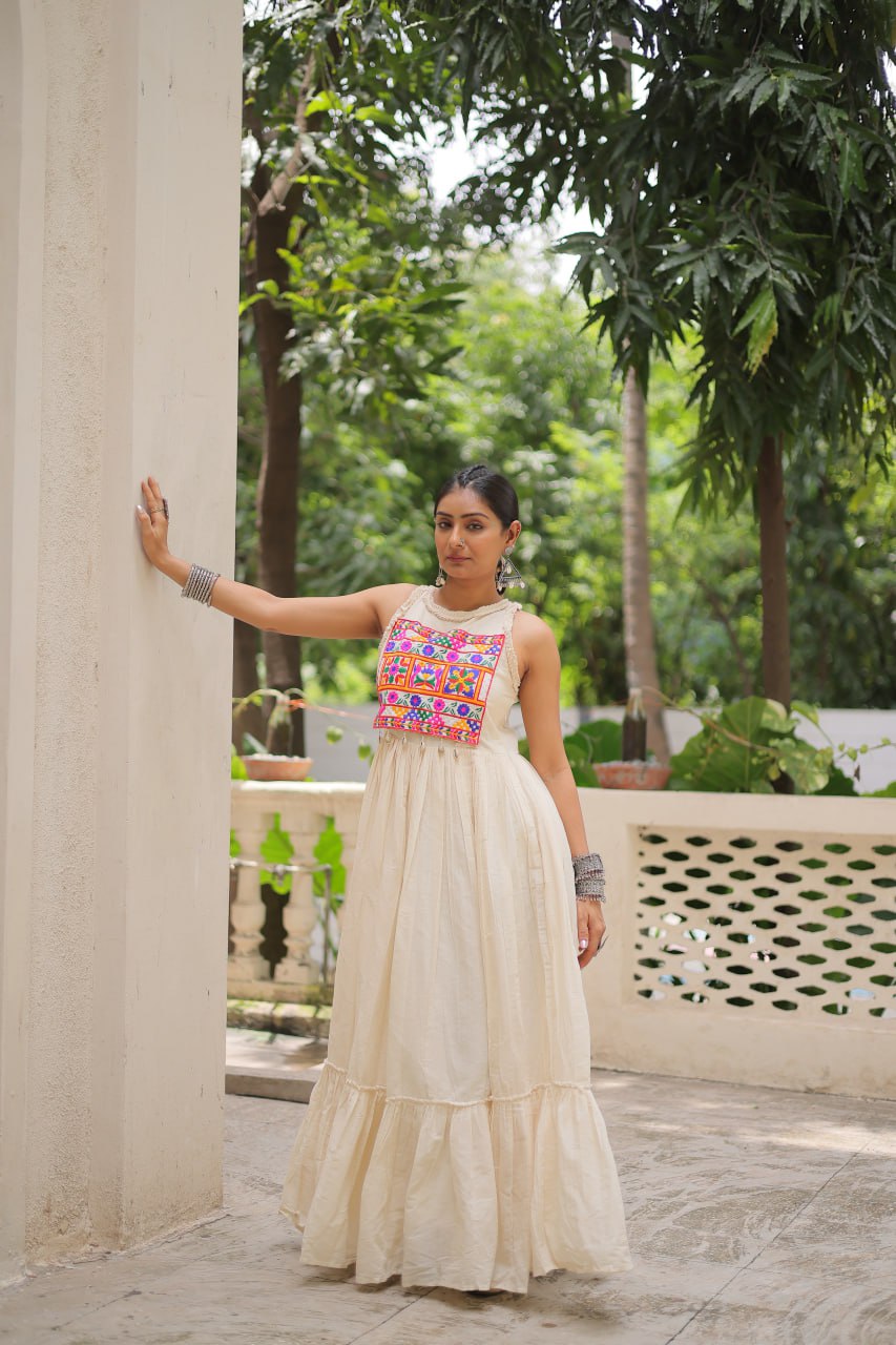 Ira Rustic Glow Embroidered Style Gown