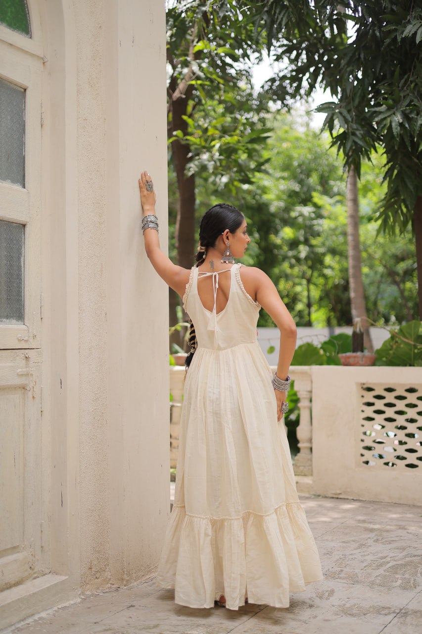 Ira Rustic Glow Embroidered Style Gown