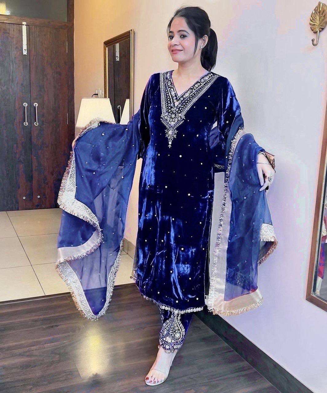Crown of Velvet Elegance Suit Set