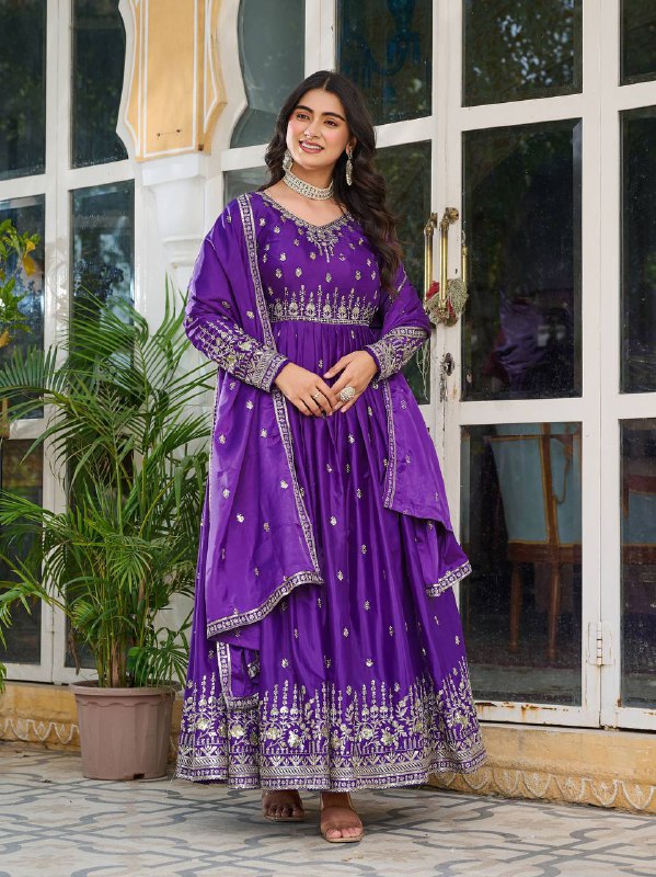 RangRaagini The Symphony of Shades American Silk Gown