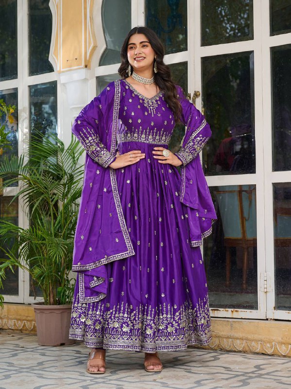 RangRaagini The Symphony of Shades American Silk Gown