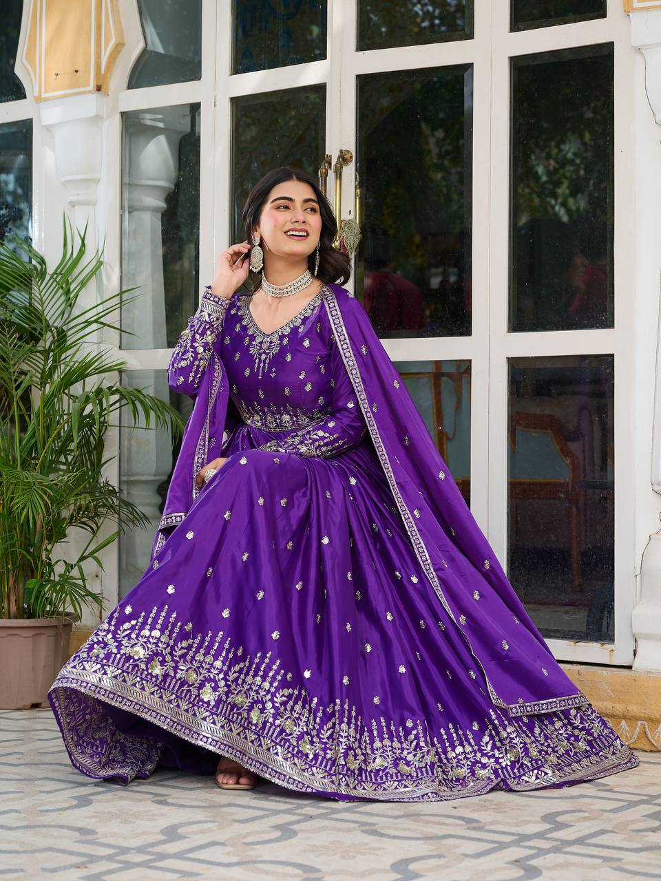 RangRaagini The Symphony of Shades American Silk Gown