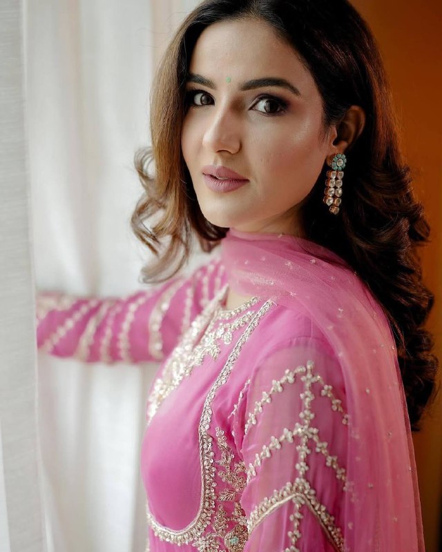 Aavya Pink Bluse Designer Party Wear Faux Georgette Gown