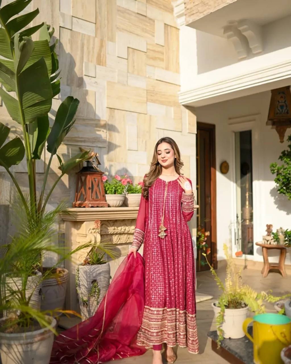 Gulrukh Rosette New Designer Anarkali Suit