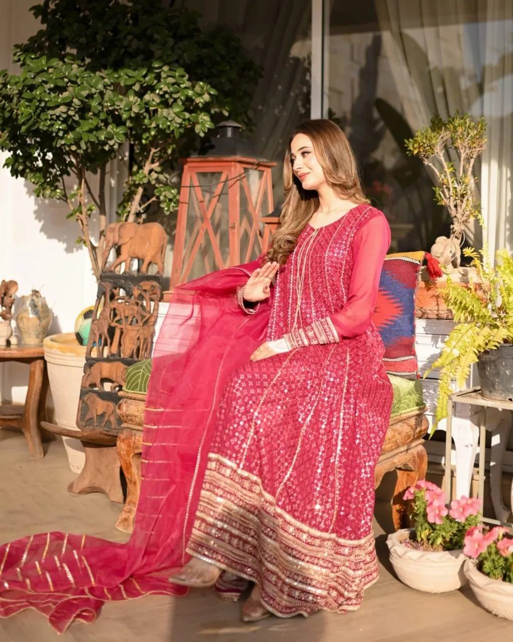 Gulrukh Rosette New Designer Anarkali Suit