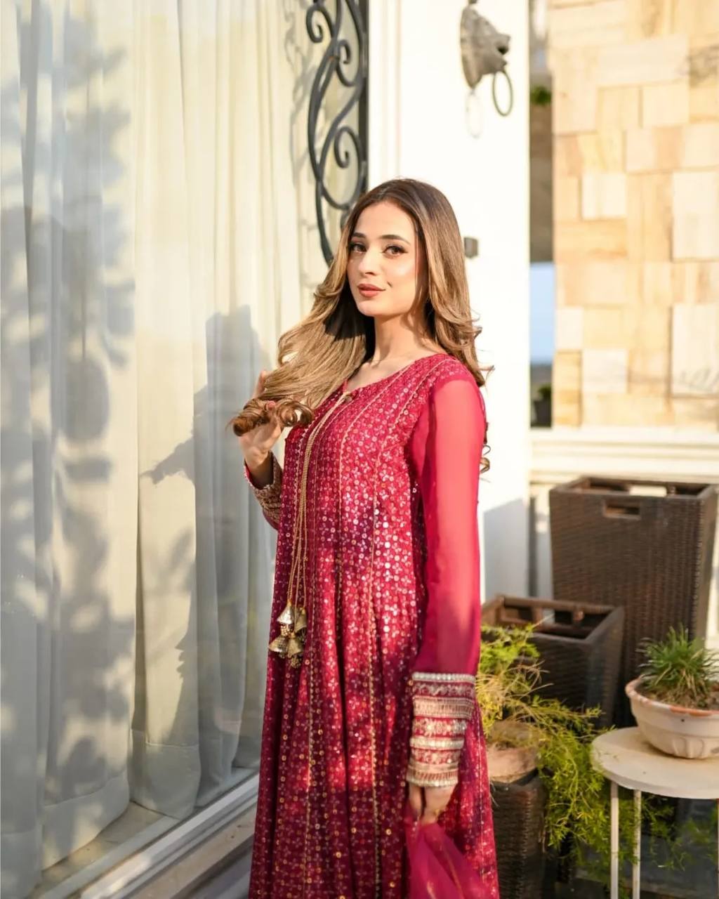 Gulrukh Rosette New Designer Anarkali Suit