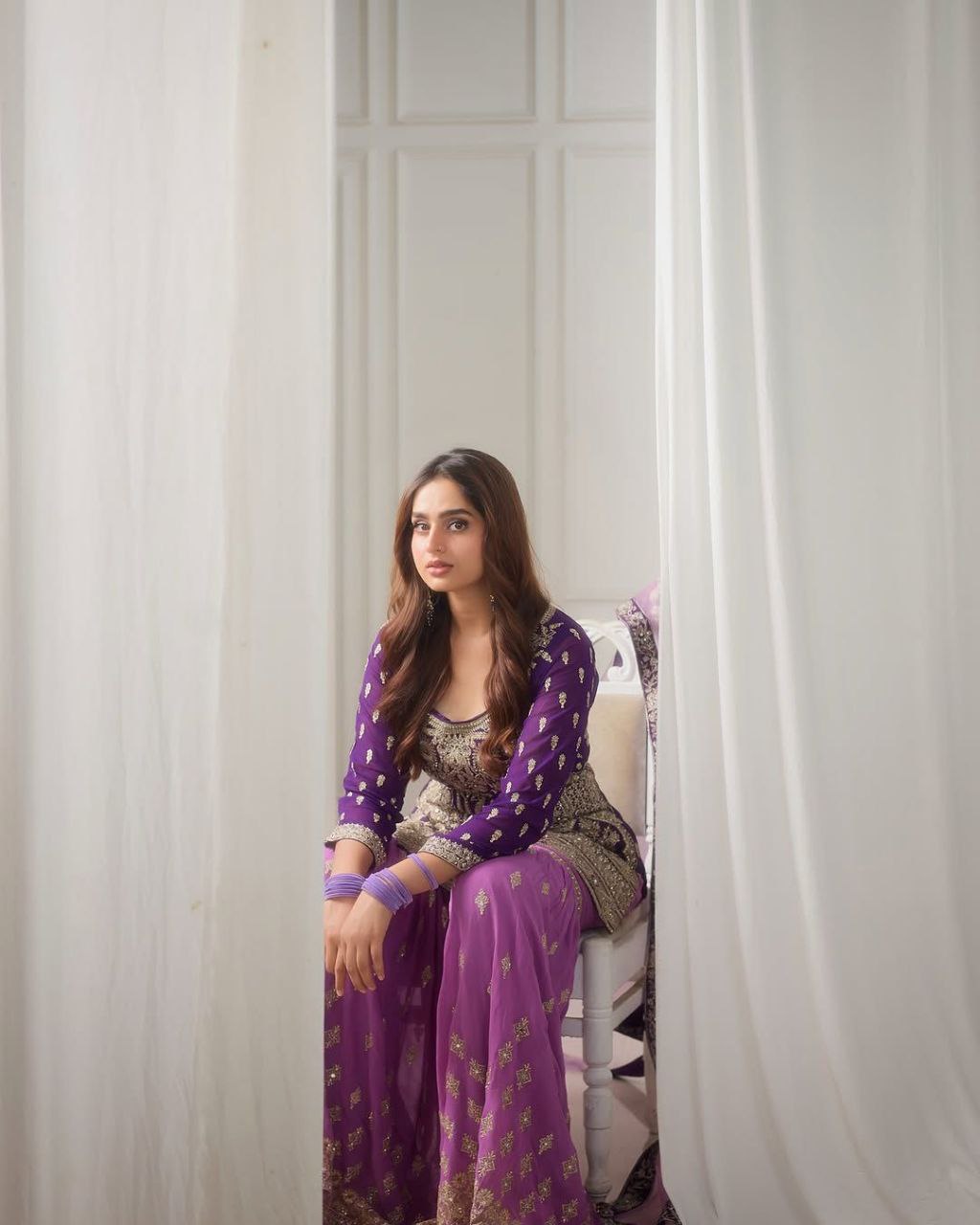Twilight Royale Embellished Top Pallazo Set
