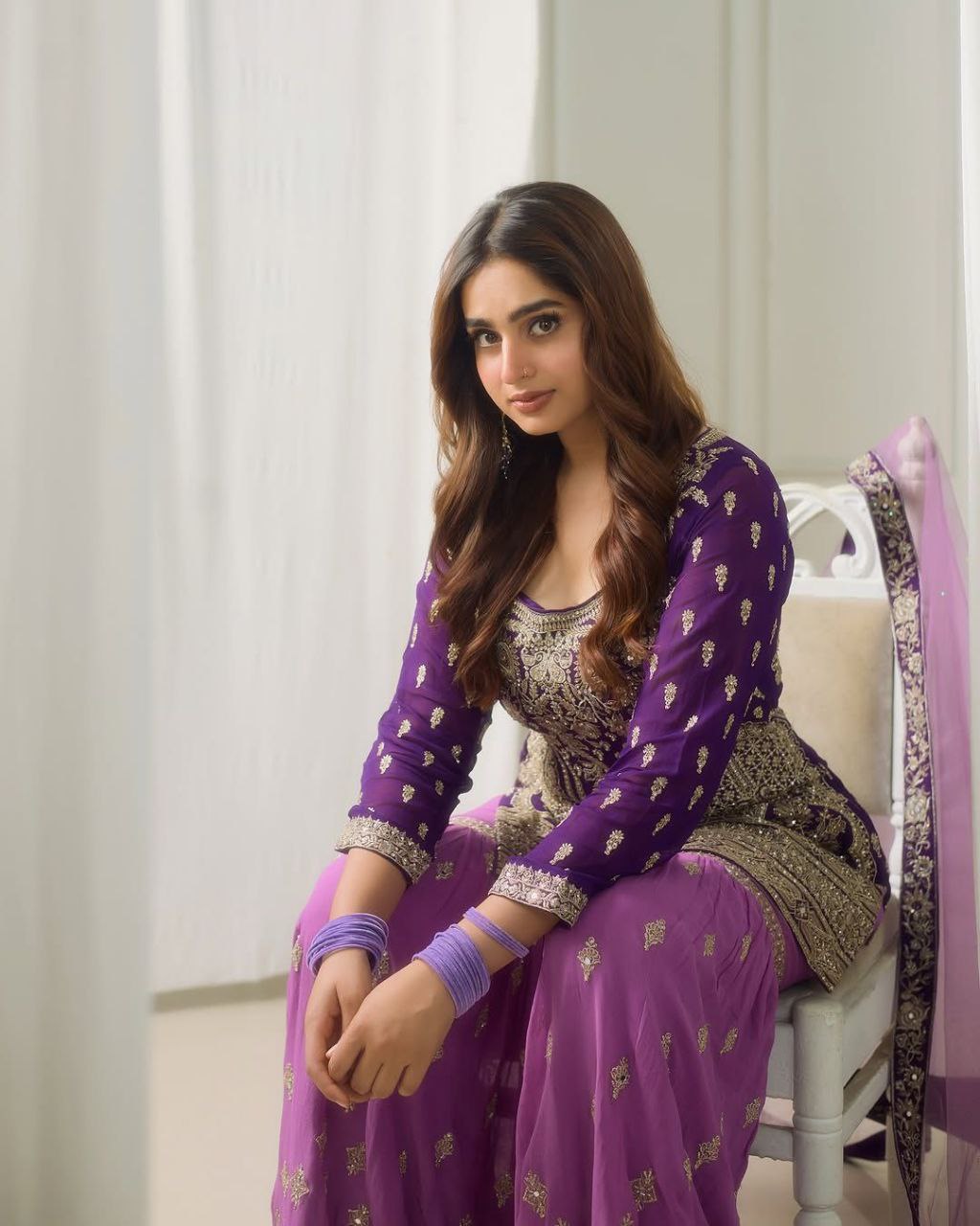 Twilight Royale Embellished Top Pallazo Set