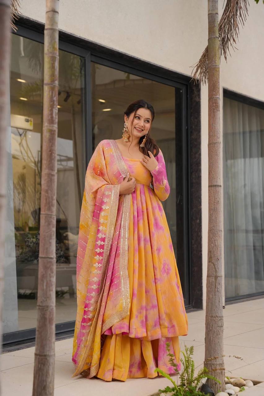 Kesariya Silk Kurta Set