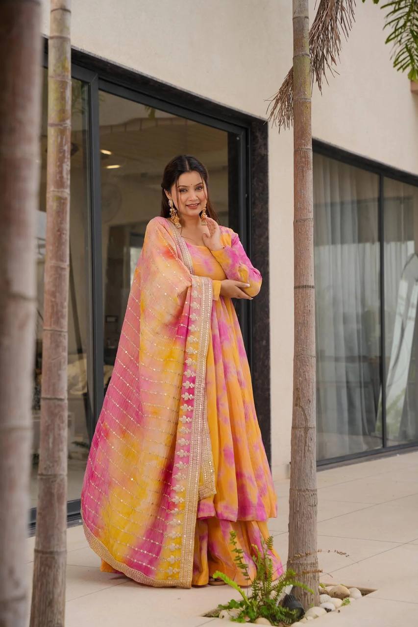 Kesariya Silk Kurta Set