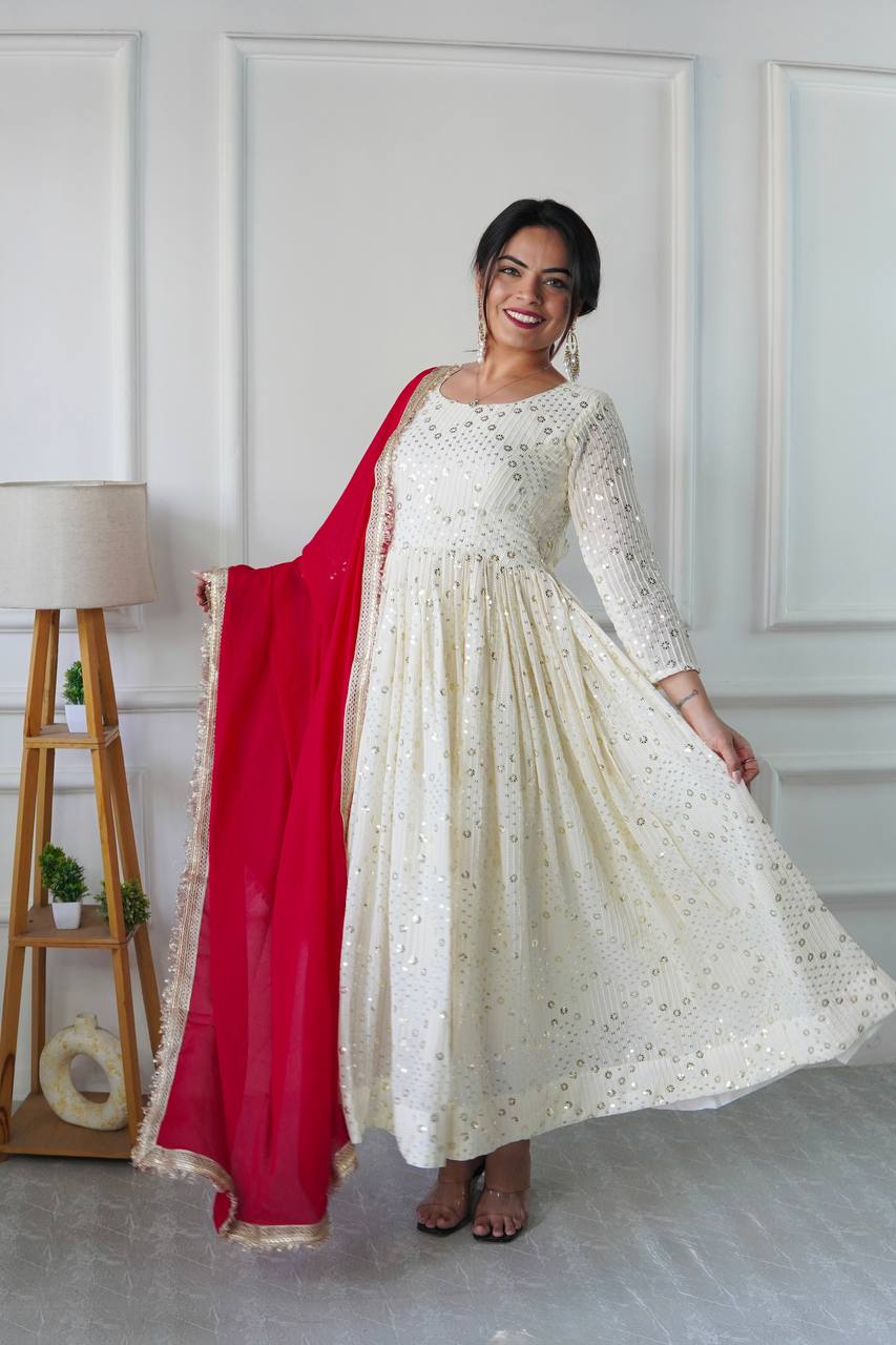Rang e Noor A Symphony of Classic Beauty Anarkali Suit Set