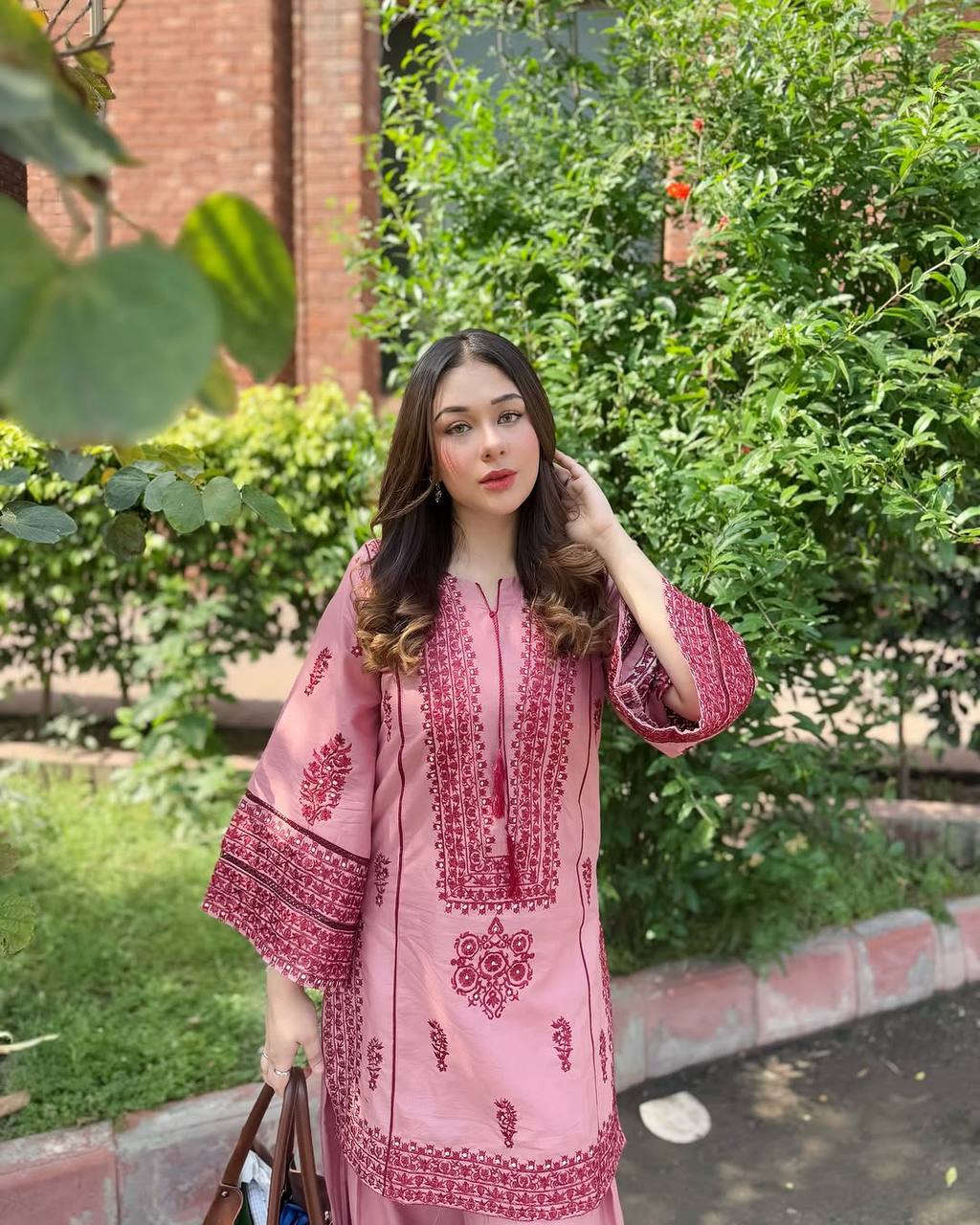 Pink Parinda New Designer Heavy Cotton Salwar Suit