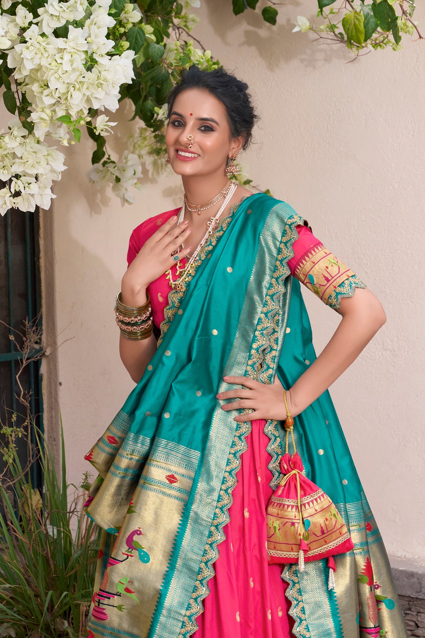 Gulbahaar Royale Vibrant Contrast Lehenga Choli Set