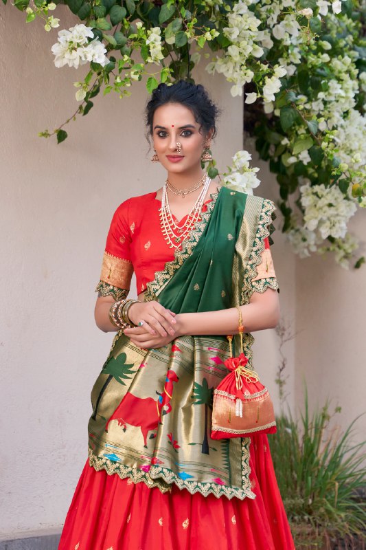 Gulbahaar Royale Vibrant Contrast Lehenga Choli Set