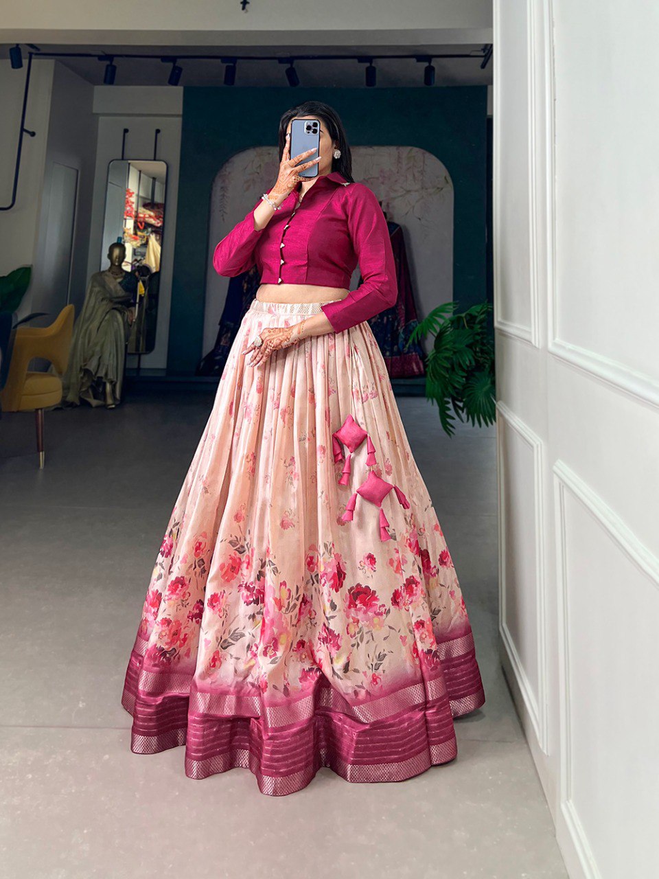 Modern Charm Dola Silk lehenga choli