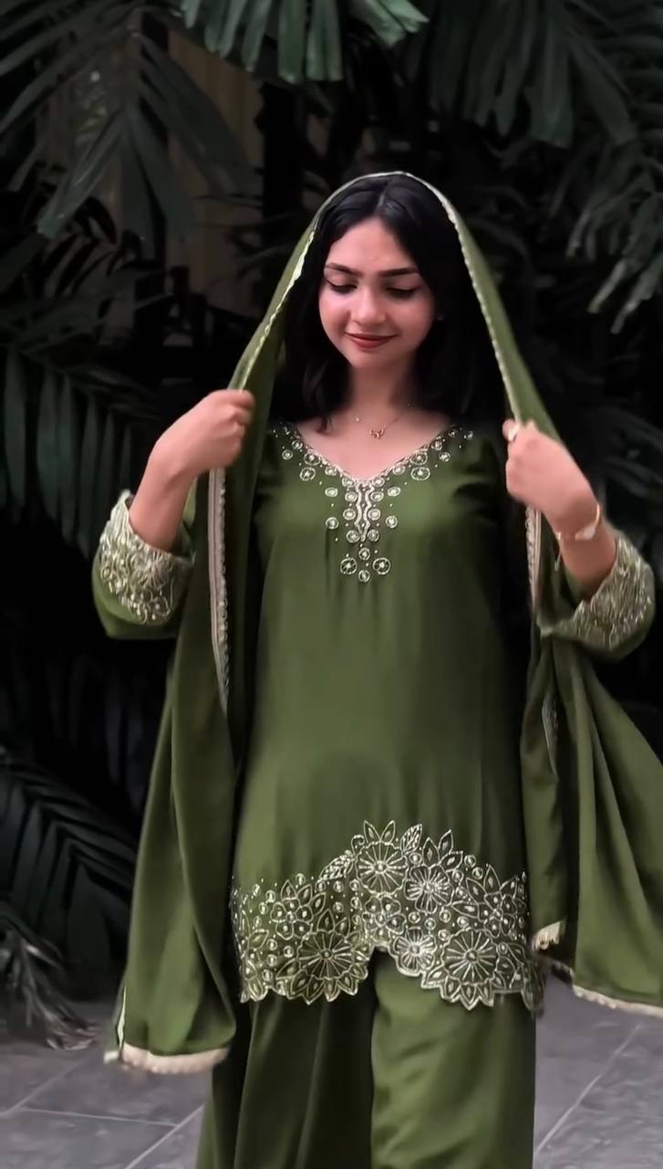 Zaitoon Florencia Designer Embroidery Beads Work Sharara