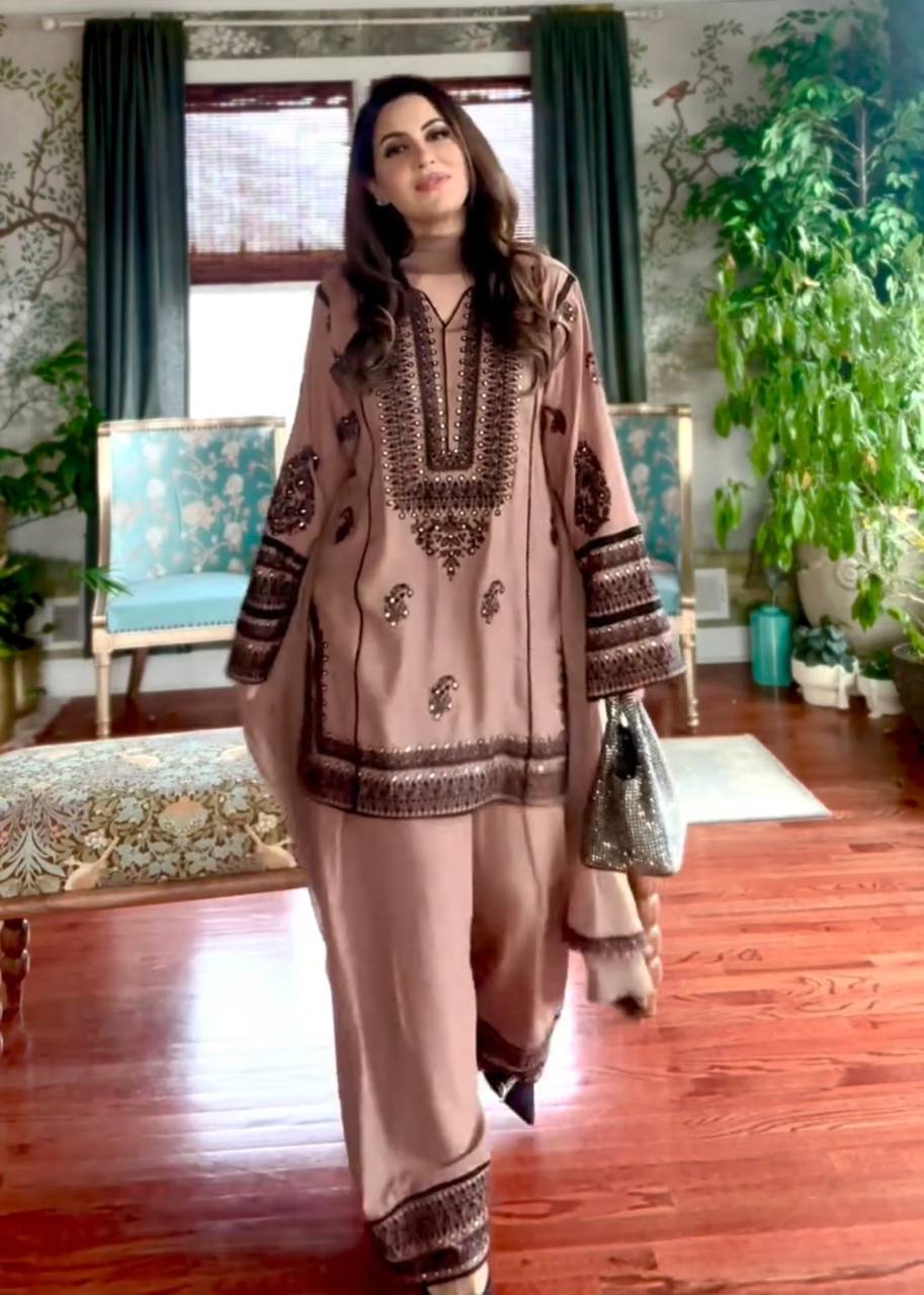 Ameera Grace Ivory Echo Natural Silk Salwar Suit