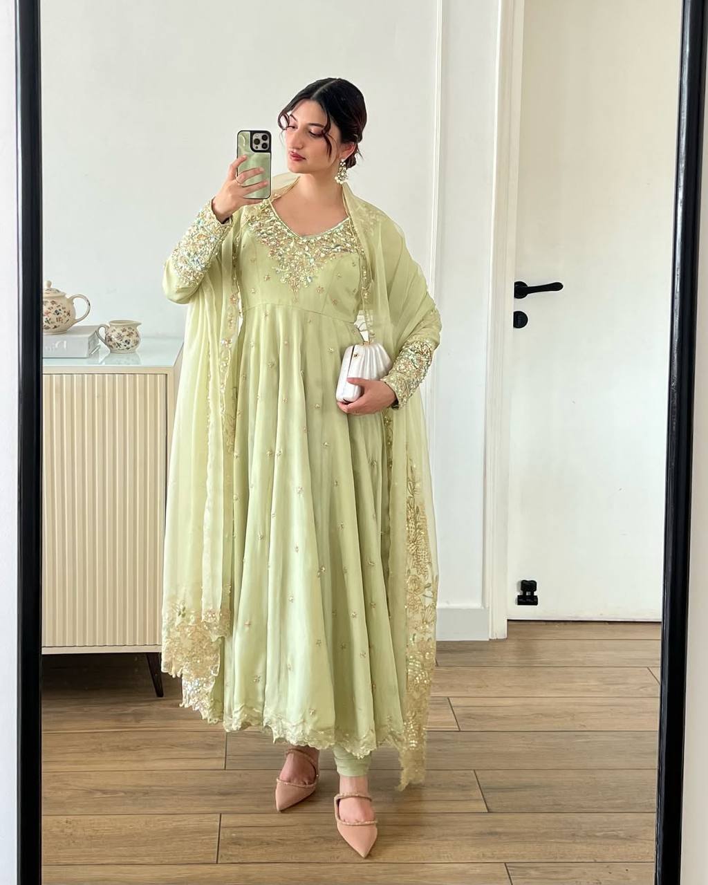 Falak Timeless Festive Charm Premium Embroidered Anarkali