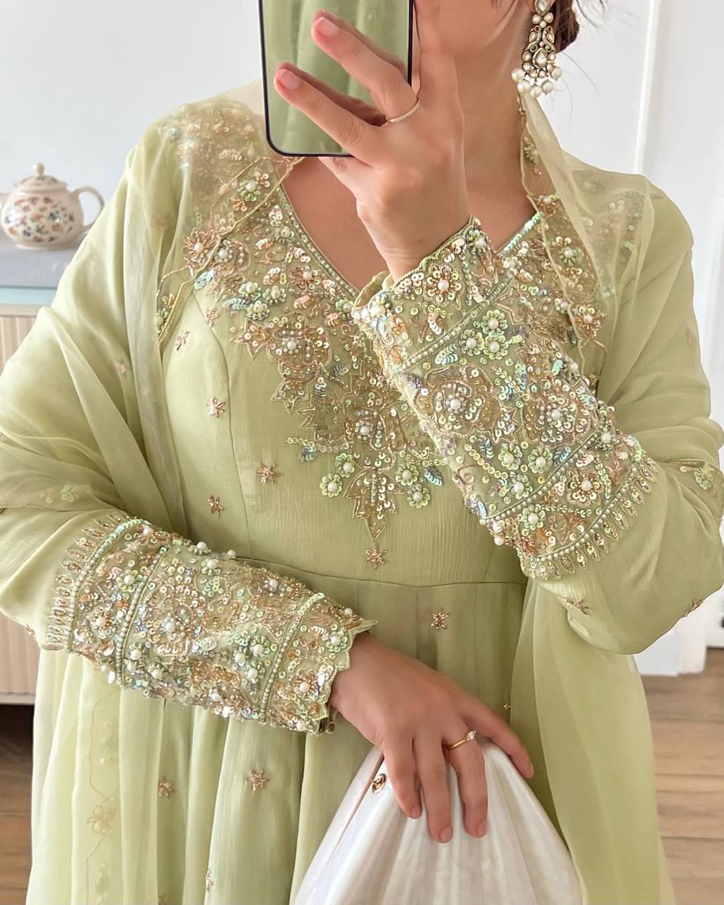 Falak Timeless Festive Charm Premium Embroidered Anarkali