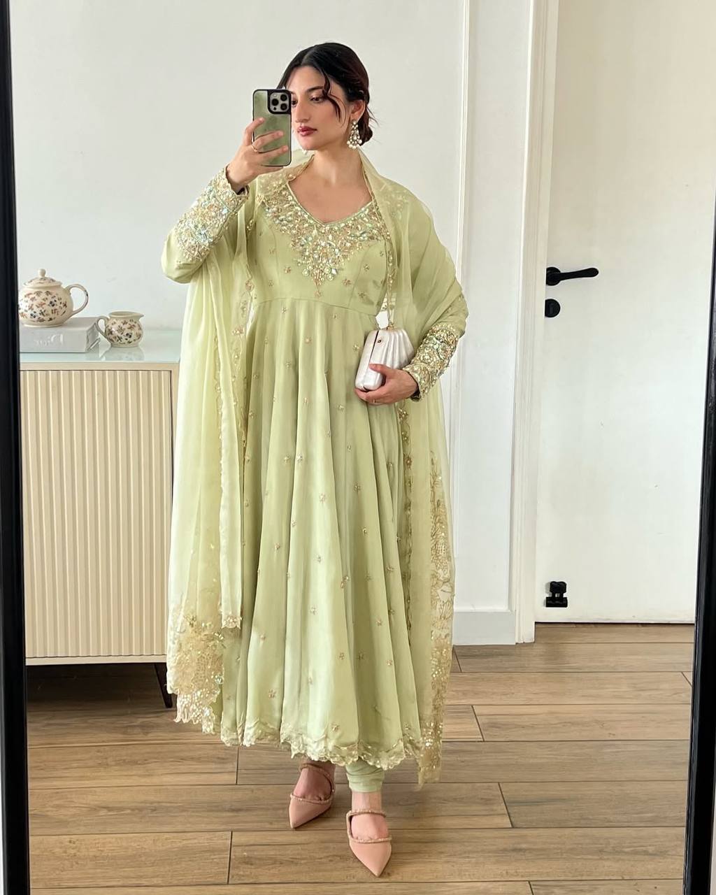 Falak Timeless Festive Charm Premium Embroidered Anarkali