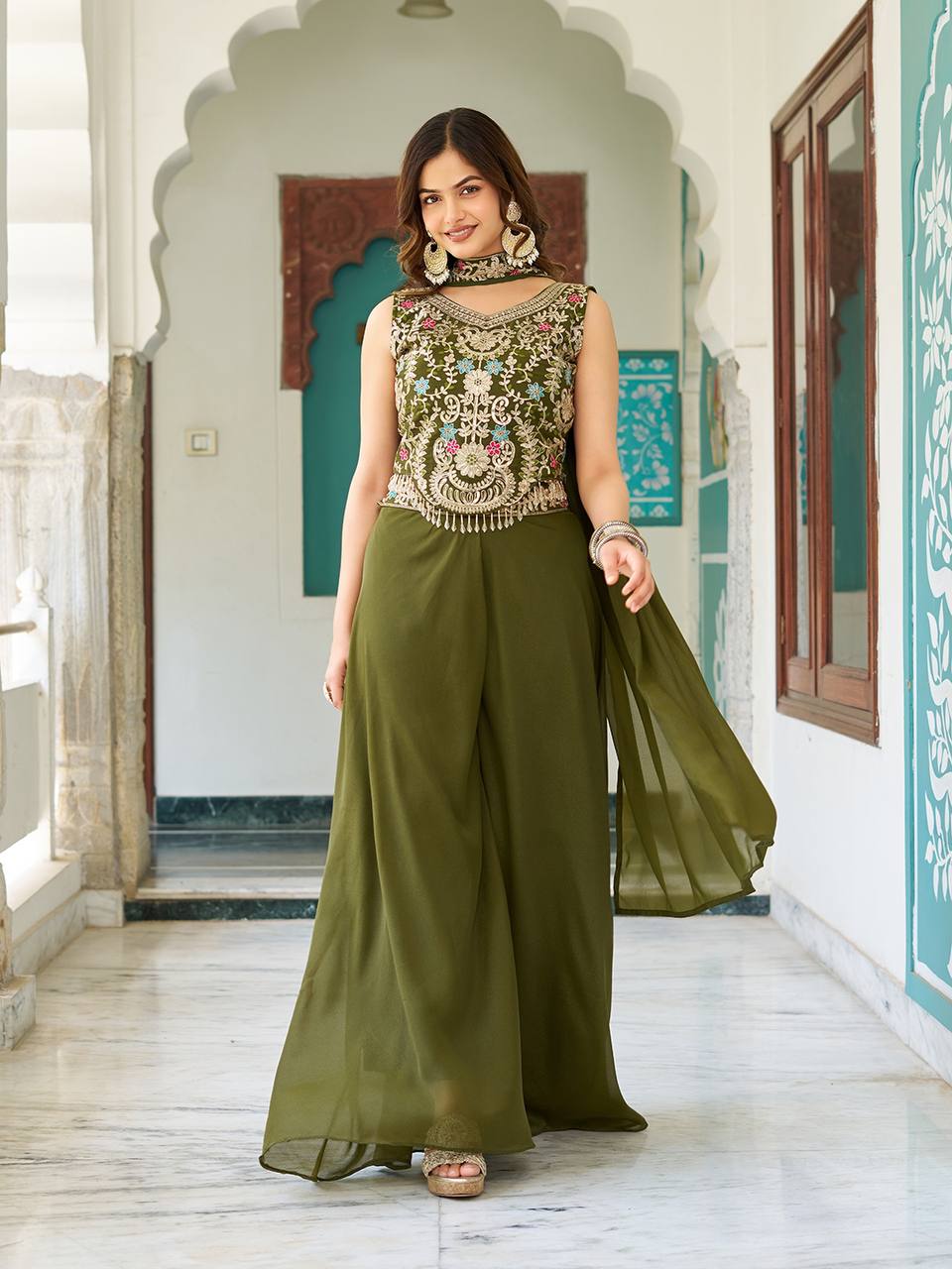 Mehfil Muse Festive Wear for Modern Divas Palazzo Suit